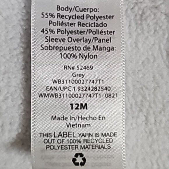 Athletic Works Size 12 Months Gray Zippered Hoodie with Pockets Used - Picture 10 of 13